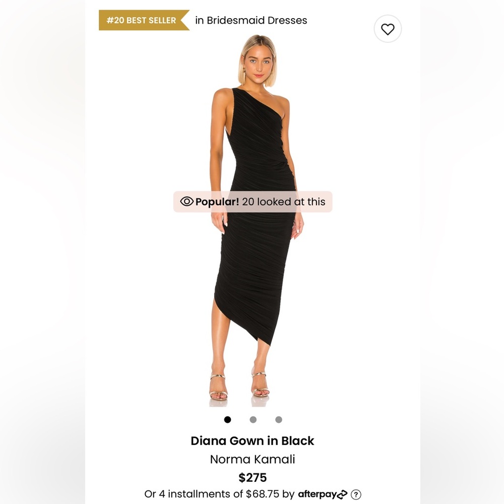 Norma Kamali Gown BLACK SIZE SMALL